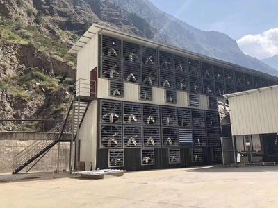 High-security Bitcoin mining farm facility